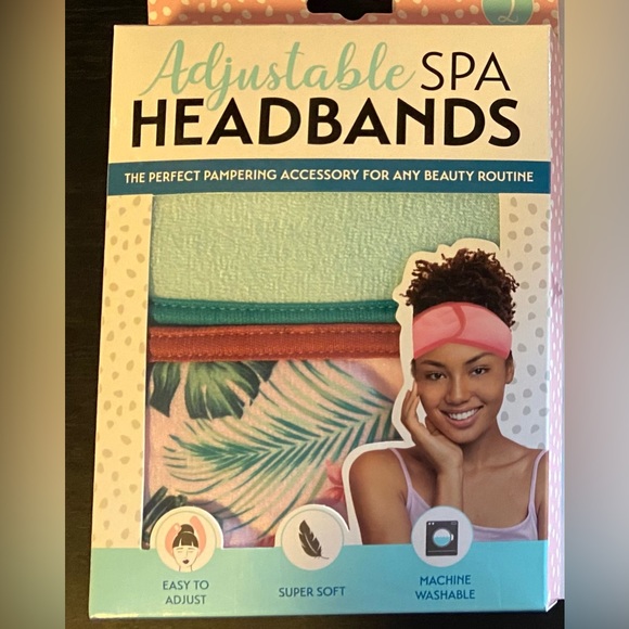 3 Item GLAM/Relax SET: Rhinestone Shoe Charms, 2 Spa Headbands, & Ipsy MakeupBag - Picture 2 of 7